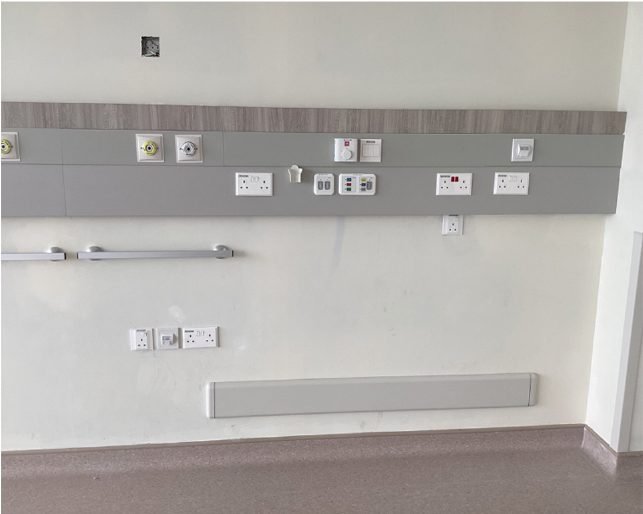 Low-voltage panel and wall-mounted services